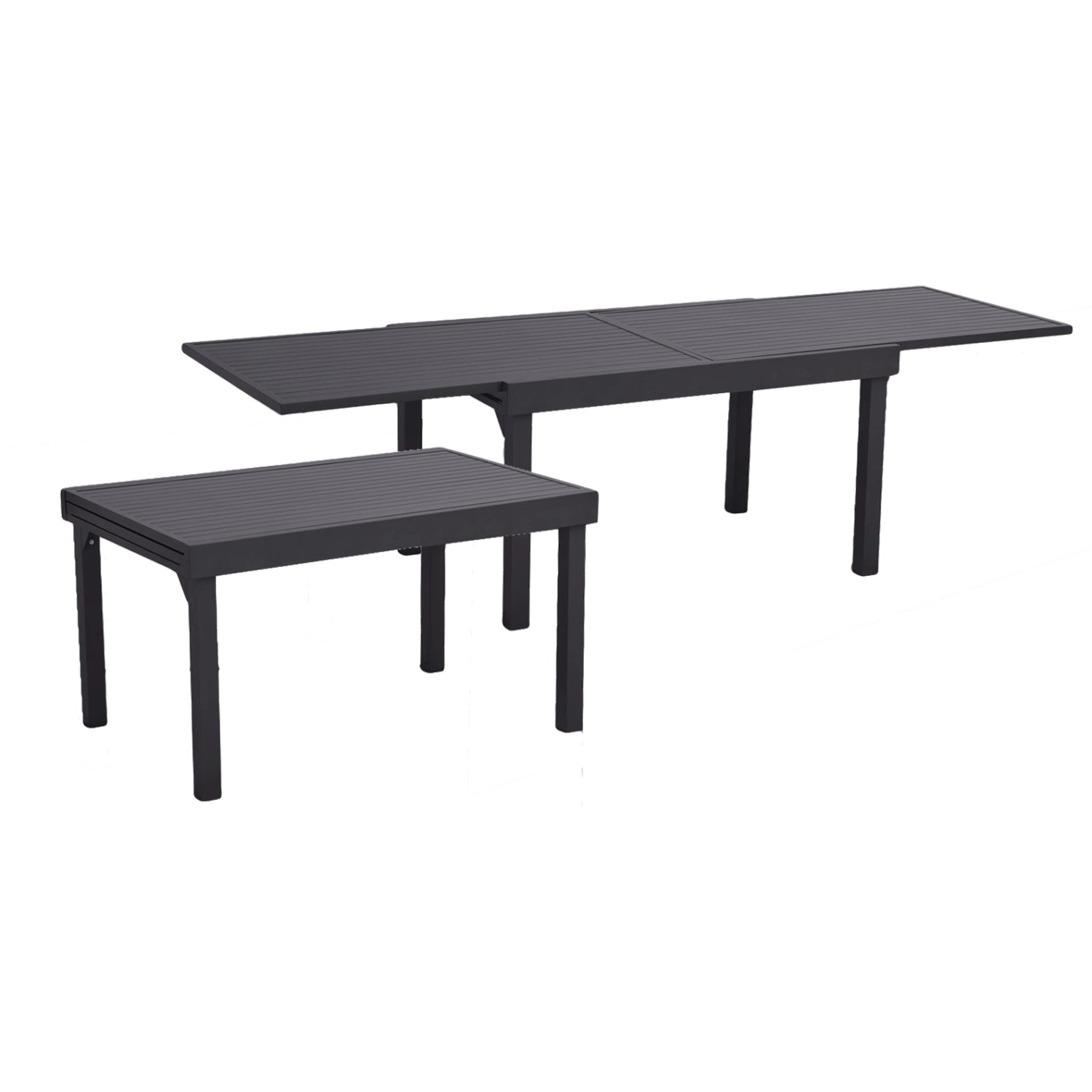 Garden Pleasure Gartentisch Elena ausziehbar Anthrazit 130 cm x 65 cm