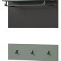 Inn.Furn Garderobenpaneel Set in Salbei und Grau 80 cm Cooper