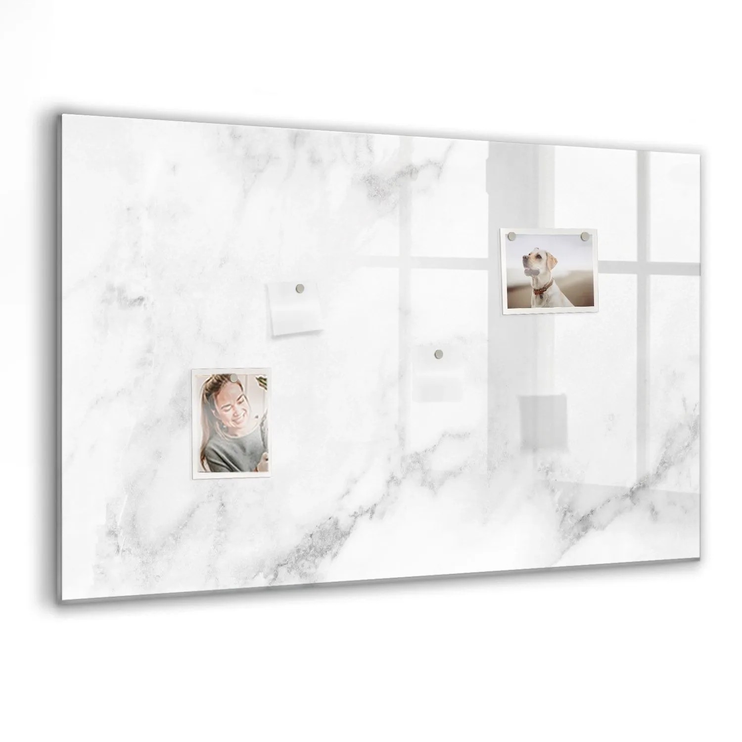 Tulup Beschreibbare Glasmagnettafel Marmor 90x60 cm Magnettafel Büro Glas S günstig online kaufen