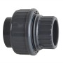 Setma PVC-U Verschraubung-Muffe Ø 32 mm für Hebeanlagen, grau, mit Überwurfmutter und Dichtung.