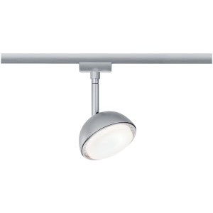 Paulmann LED-URail Spot Hemi, Chrom matt, an Schienensystem. Warmweißes Licht.