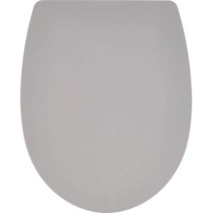 Grauer WC-Sitz Cerro aus Polypropylen mit Absenkautomatik und Quick-Release-Funktion.