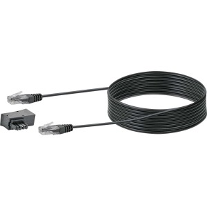 Schwaiger Steckeradapter mit Modemkabel TAE/DSL für die Verbindung von DSL-Modems.