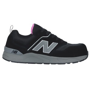 New Balance Elite Lite S1 Sicherheitsschuh für Damen, schwarz-rosa, Gr. 35.