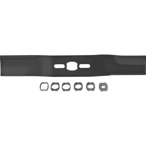 Arnold Rasenmähermesser Universal, 400 mm, mit Adaptern für verschiedene Rasenmäher.