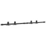 vidaXL Schiebetürbeschlag Set, 122 cm, Karbonstahl, für Schranktüren.