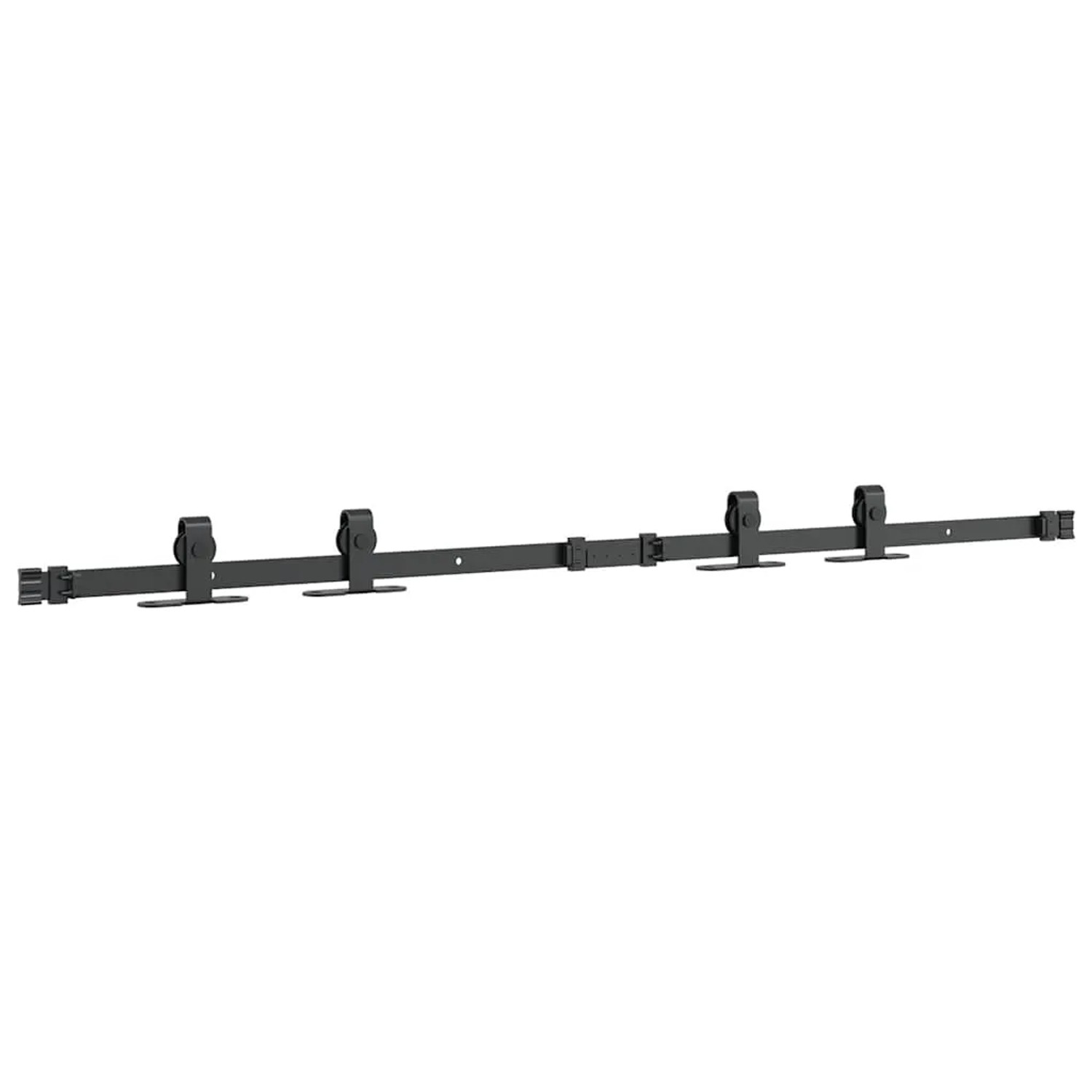 vidaXL Schiebetürbeschlag Set, 122 cm, Karbonstahl, für Schranktüren.