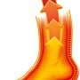 Illustration: Wärmeleitfähigkeit der Heat Holders Thermosocken (Gr. 37-42).