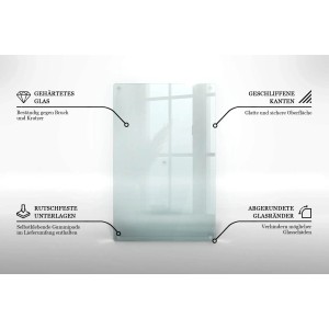 Tulup Schneidebrett Durchsichtiges Schneidebrett 2 Stück 40x52 Rechteckige Schneidebretter Küchenbrett Durchsichtig