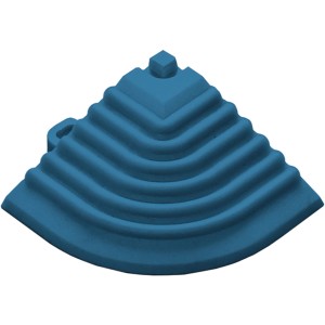 Blaues Florco Kunststoff-Eckteil im 4er-Pack für 40x40 cm Klickfliesen.