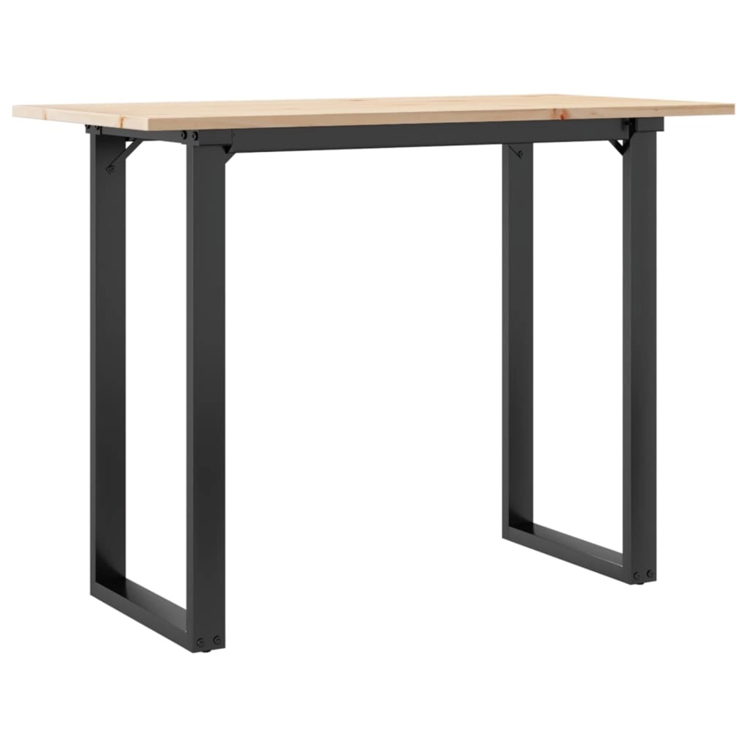vidaXL Esstisch O-Gestell 100x50x75 cm Massivholz Kiefer und Gusseisen günstig online kaufen