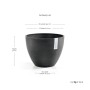 Dunkelgrauer Ecopots Pflanztopf Antwerp 40 cm aus robustem Recycling-Kunststoff für Innen & Außen.
