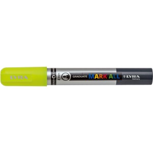 LYRA Mark All Marker, Neongelb, 2mm Rundspitze für alle Oberflächen.