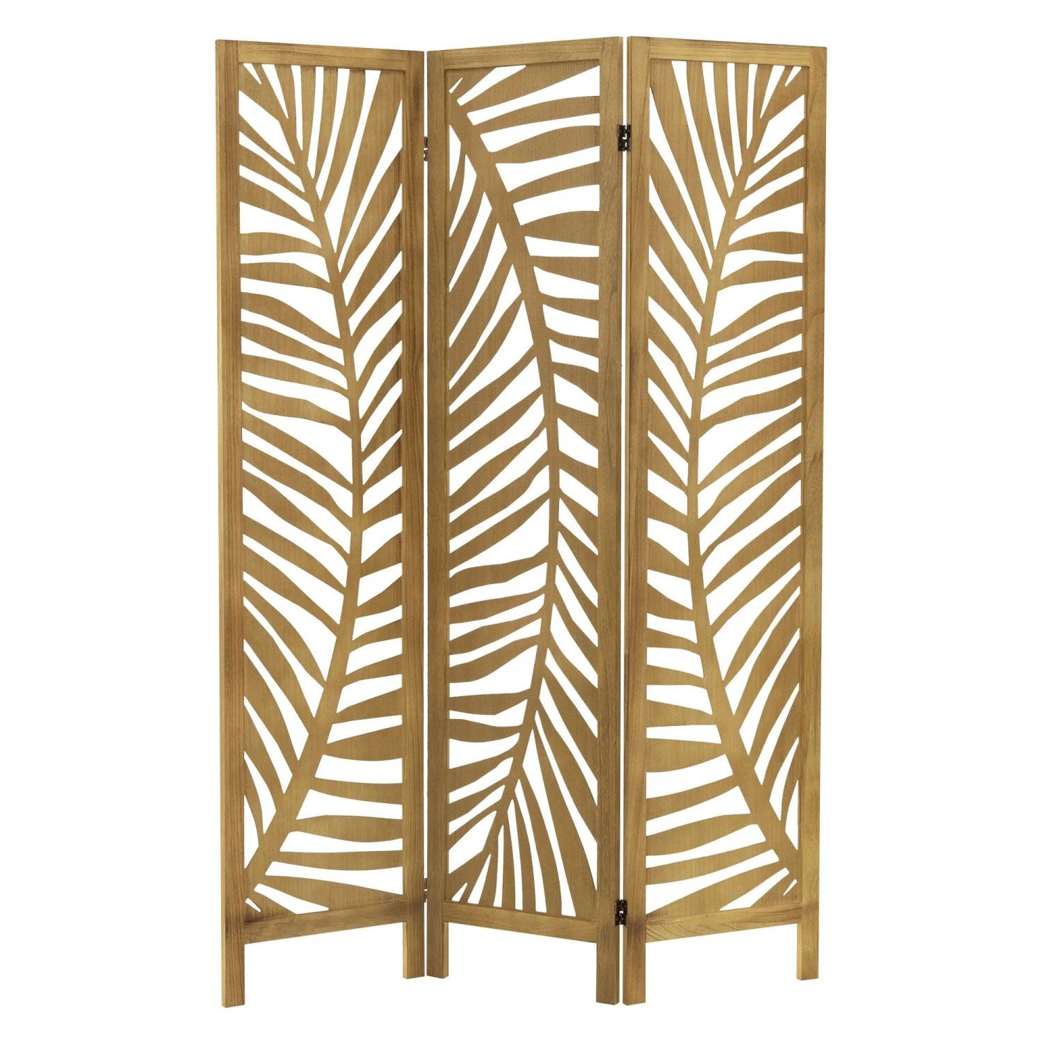 ML-Design Paravent 3-teilig Fukuoka Natur 170x121cm aus Paulownienholz
