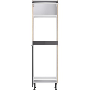 Optifit Hochschrank Linus984 für Backofen/Kühlschrank, 60 cm, Anthrazit und Wildeiche Dekor.