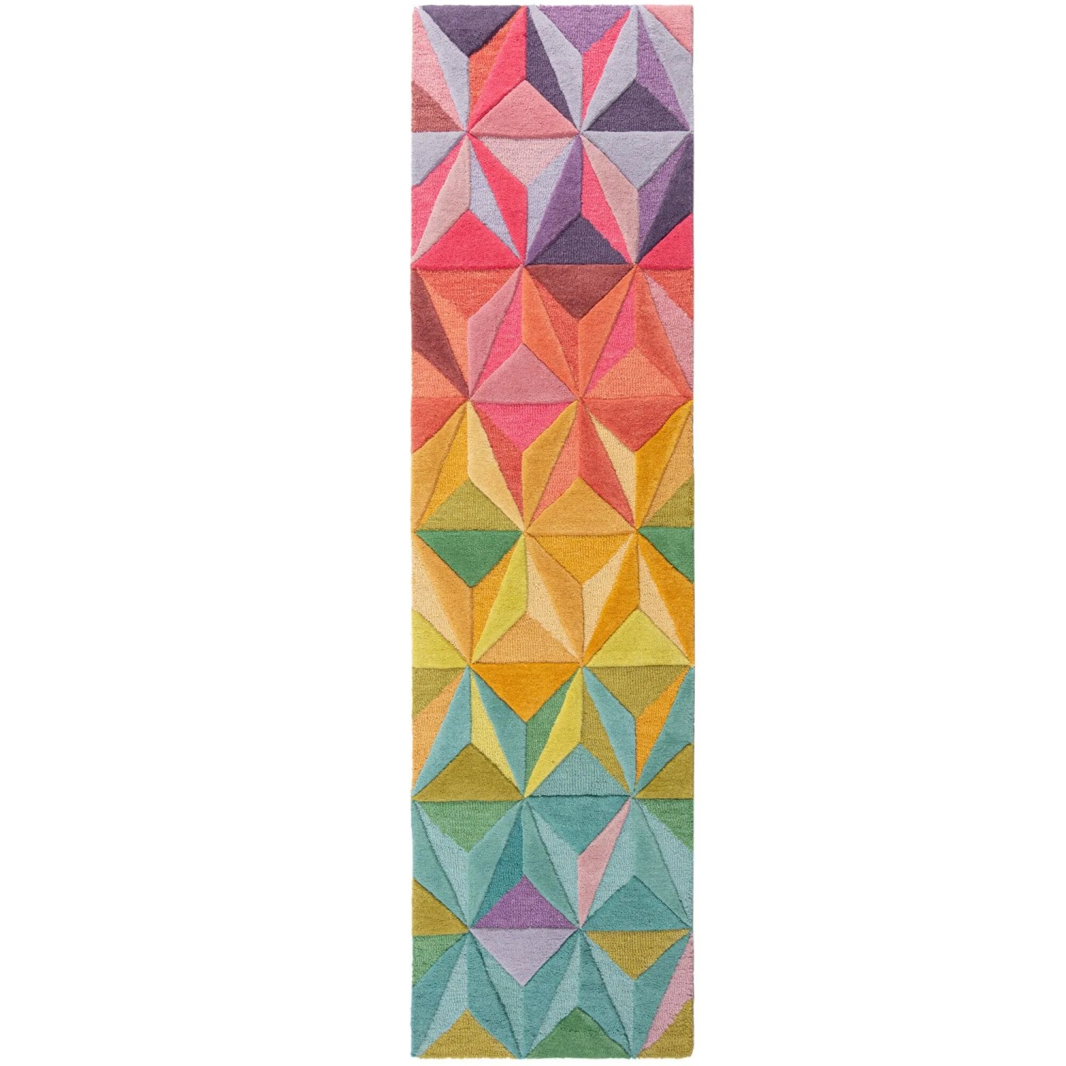 Flair Rugs Wollteppich Reverie 60 cm x 230 cm Mehrfarbig