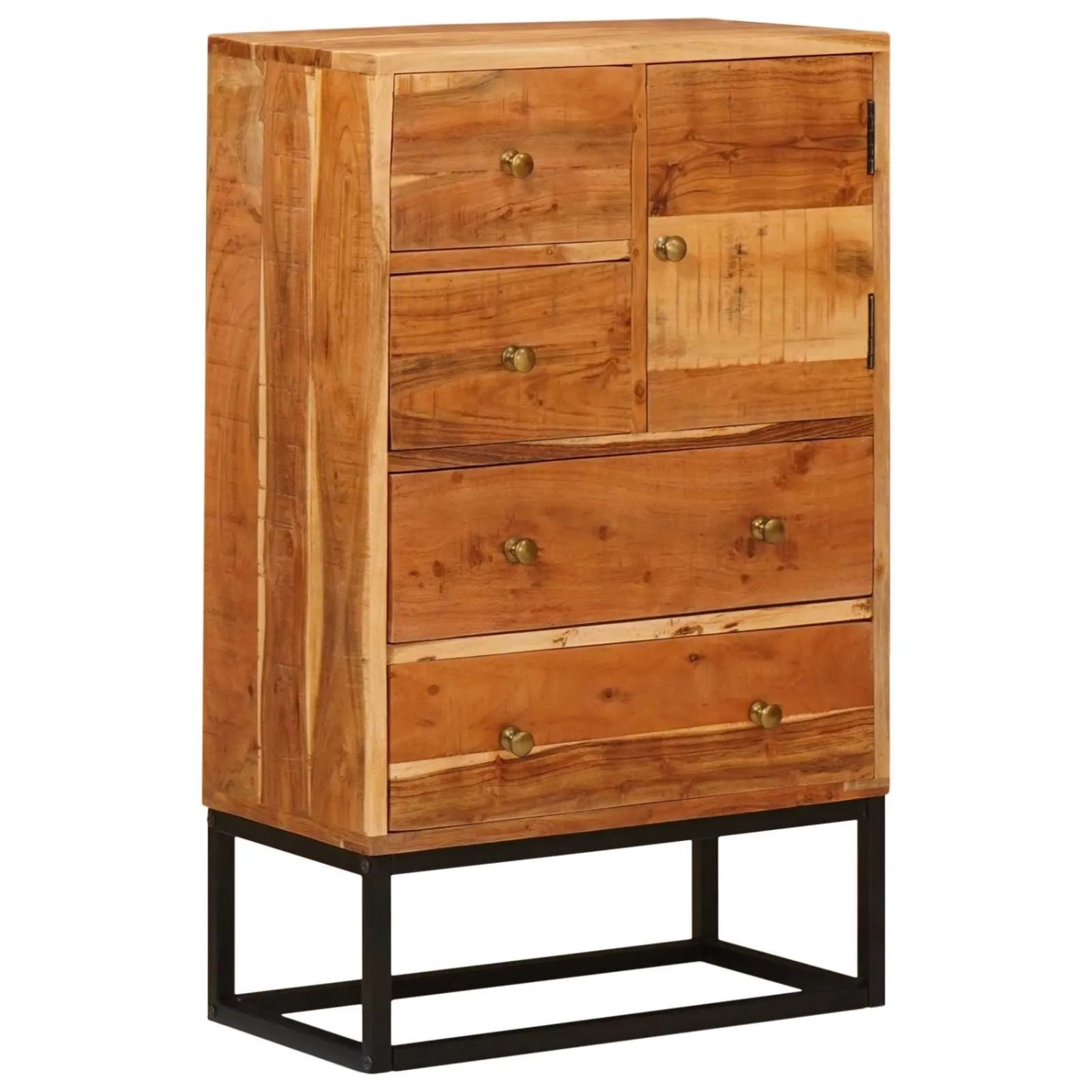 vidaXL Schubladenkommode Natur 55 x 30 x 90 cm Massivholz Akazie 4104616
