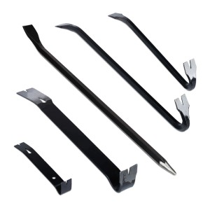 Relaxdays Brecheisen Set Stahl Schwarz 5-teilig 58 cm x 2 cm 2,5 kg