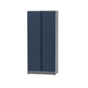 Küpper Materialschrank, 2-türig, mit 10 Schubladen, 204x91x45 cm, dunkelblau. Werkzeugschrank aus Stahlblech.