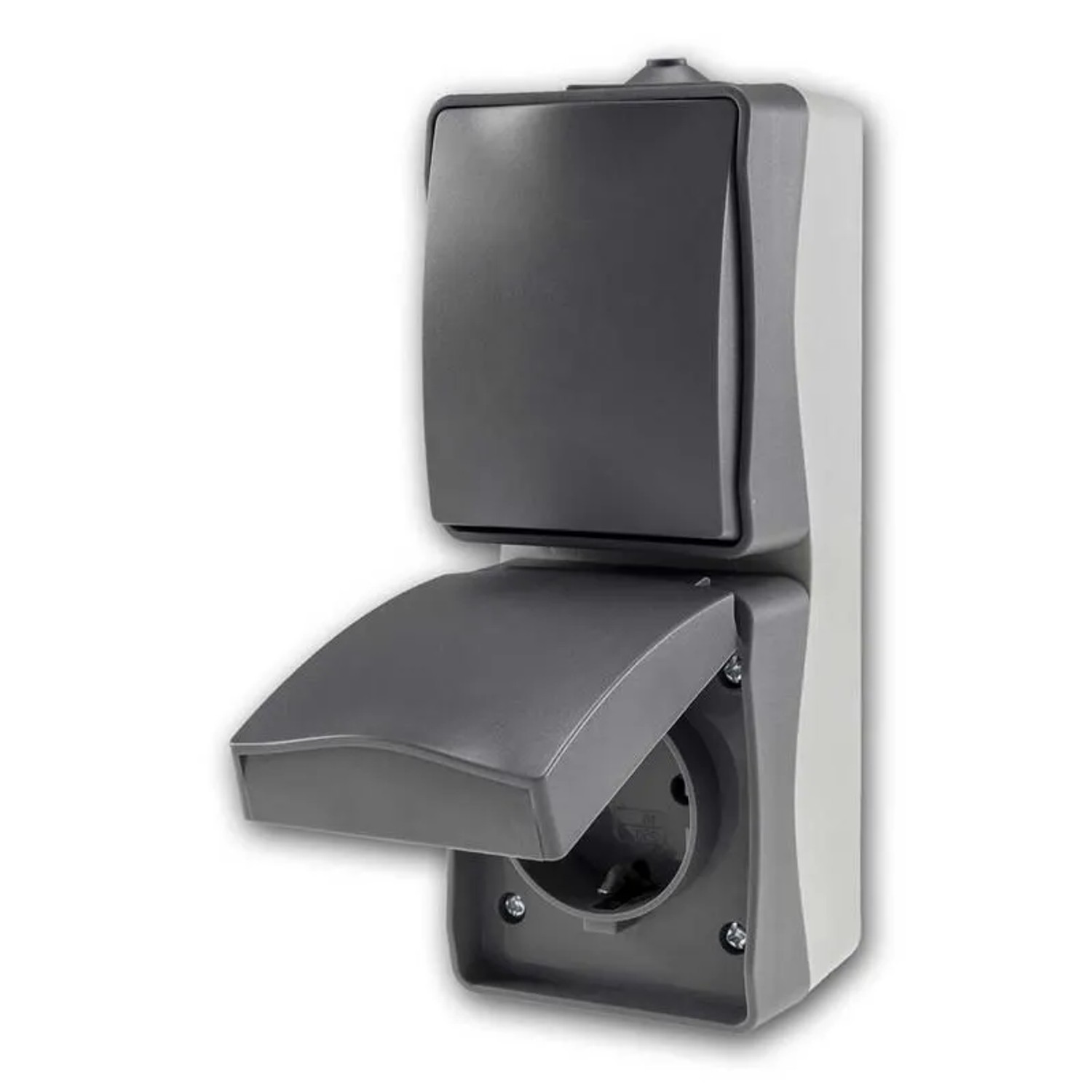 ChiliTec NUQUI Feuchtraum SchalterSteckdose Vertikal IP54