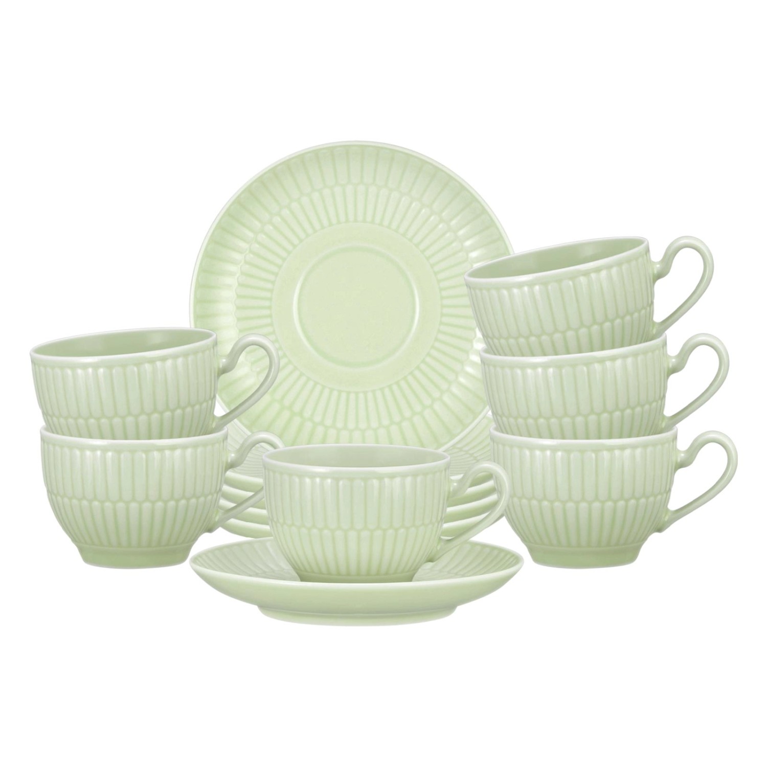 Seltmann Weiden Amina Espressotasse mit Untertasse 100 ml 6er Set Seladon günstig online kaufen