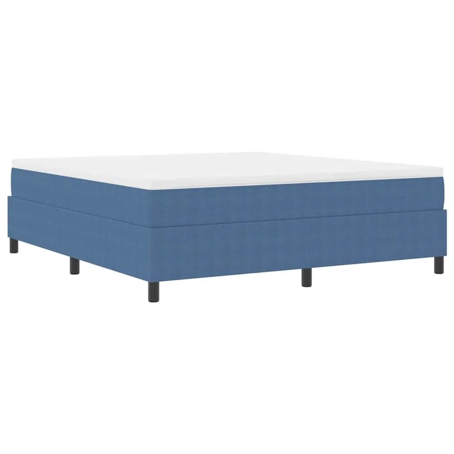 vidaXL Boxspringbett Blau und Weiß 180 x 200 cm Cordstoff 3337480 günstig online kaufen