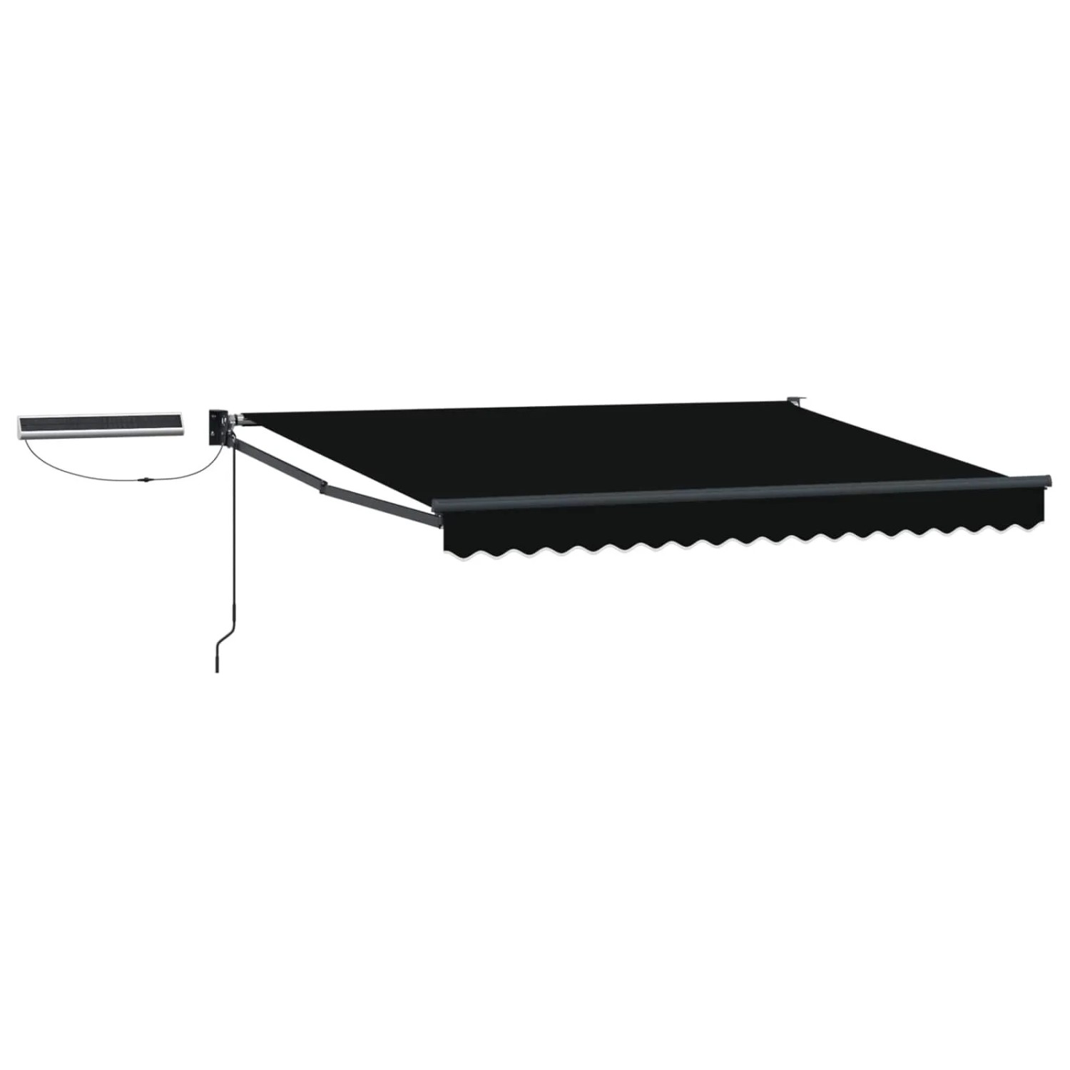 vidaXL Elektrische Ausziehbare Markise Schwarz 3,5 x 2,5 m 3420132