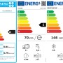 Energieeffizienzlabel für Respekta Küchenzeile mit Geschirrspüler, Backofen und Kühlschrank.