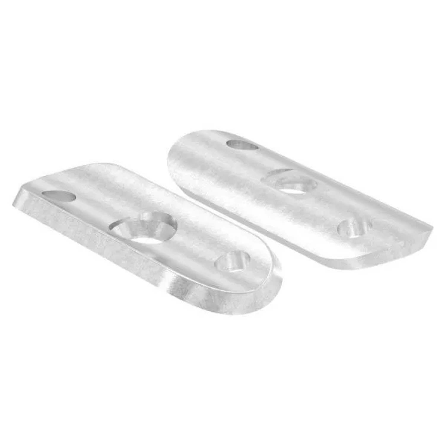 FeNau Handlaufanschlussplatte Stahl Roh S235JR Für Rohr Ø 33,7 mm 63x25x4 mm Bohrungen Versetzt
