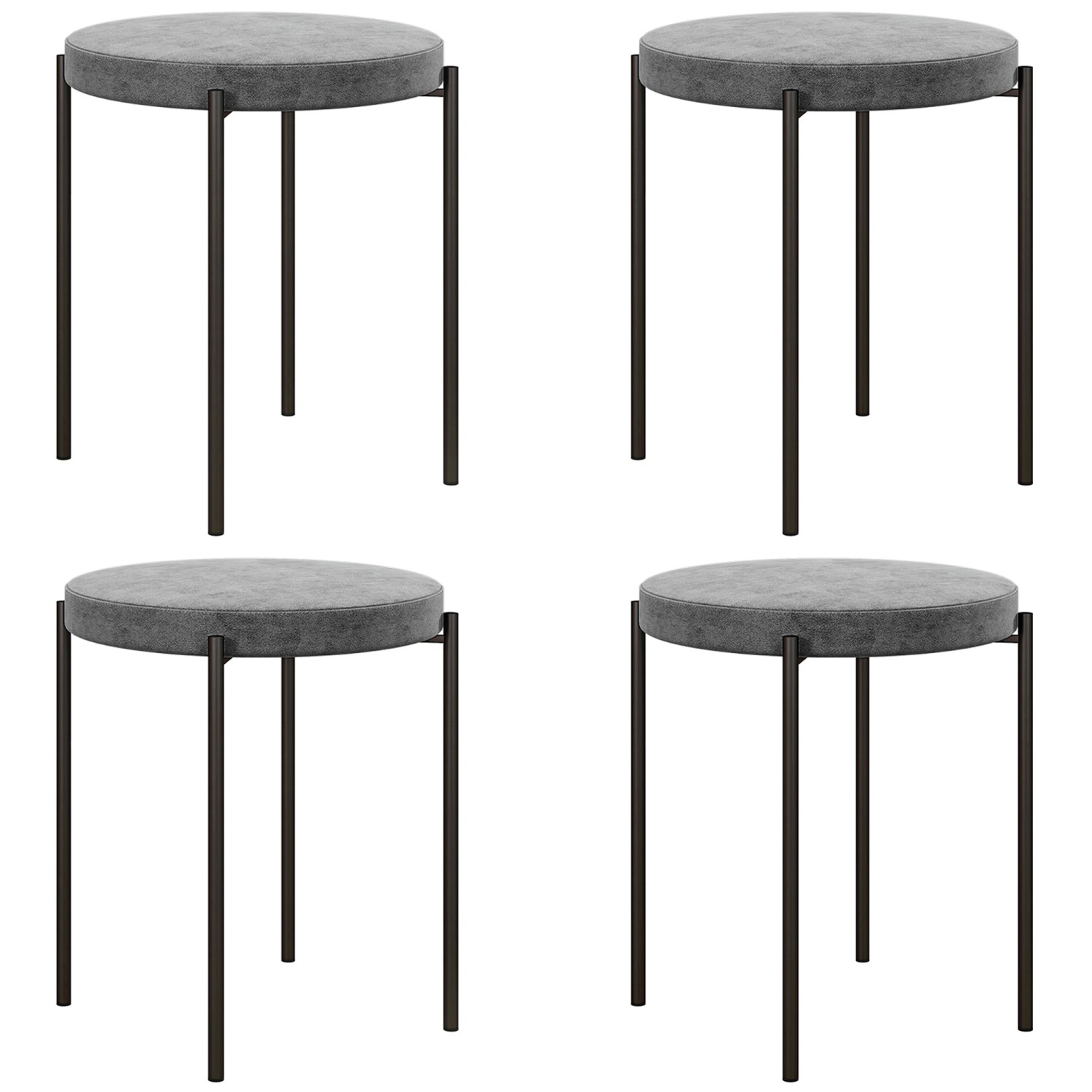 HOMCOM 4er-Set Hocker Metall günstig online kaufen