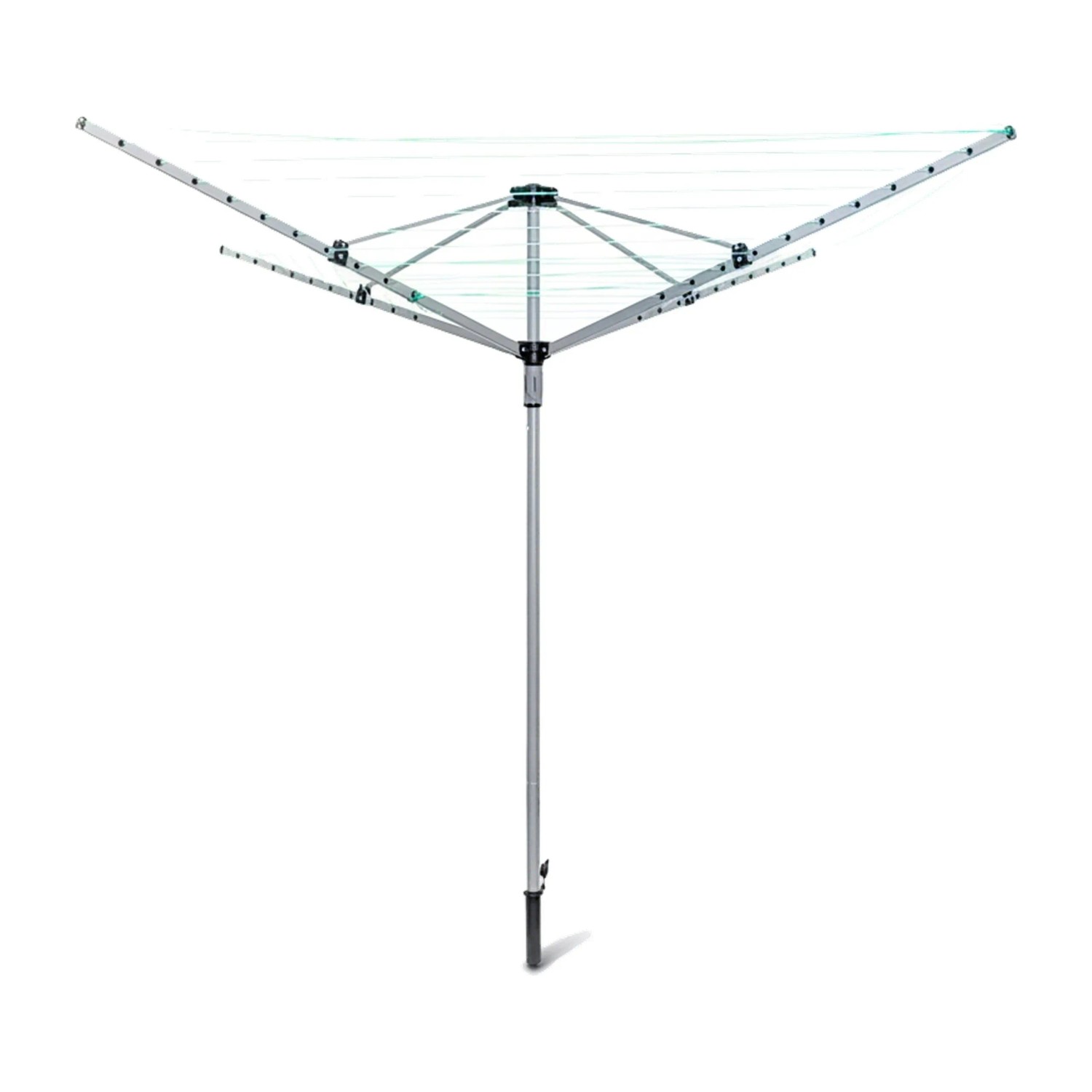 Relaxdays Wäschespinne Stahl mit Erdspieß 49,2 m 184 cm x 242 cm