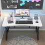 Rebiko Weißer Moderner Gaming-Computertisch für Gamer Loft Groß 120 cm_7