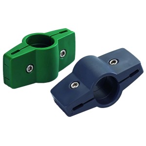T & J Endlosverbinder für Gitterzaun Strong, grün und blau, Ø 34 mm.