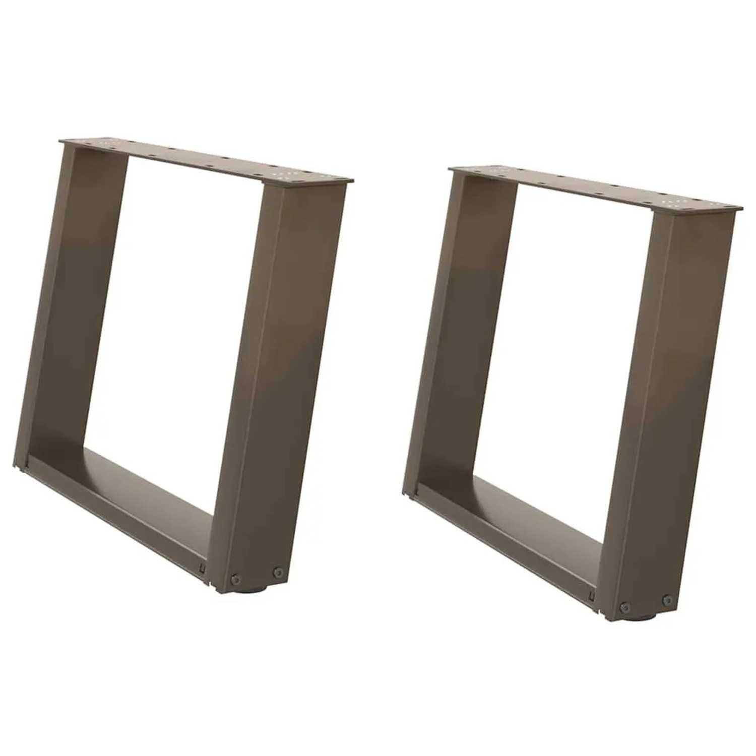 vidaXL Couchtischbeine U-Form 2 Stk Naturstahl 60x42-43 cm Stahl 4012771 günstig online kaufen