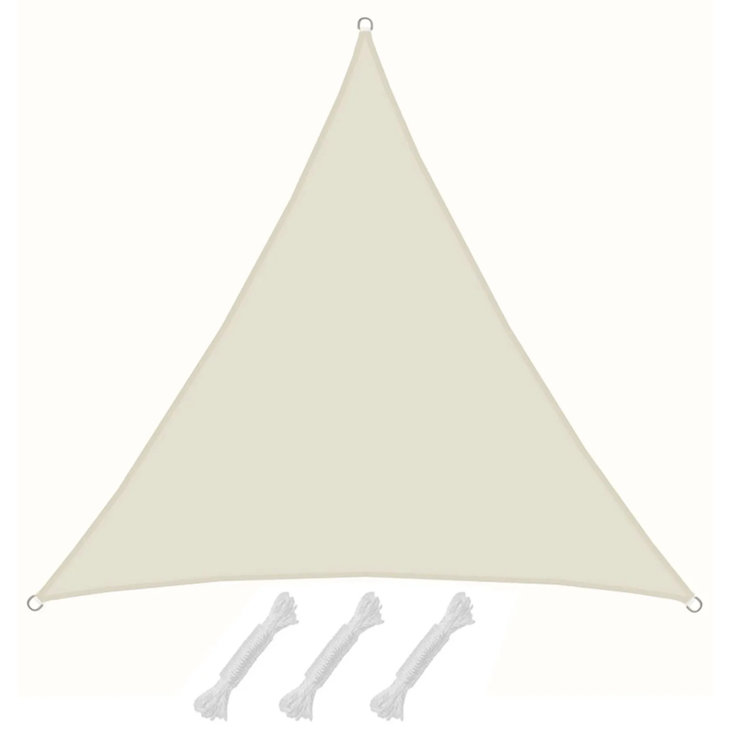 AMANKA Polyester Sonnensegel Wasserabweisend - 3 x 3 x 3 m Dreieck Beige