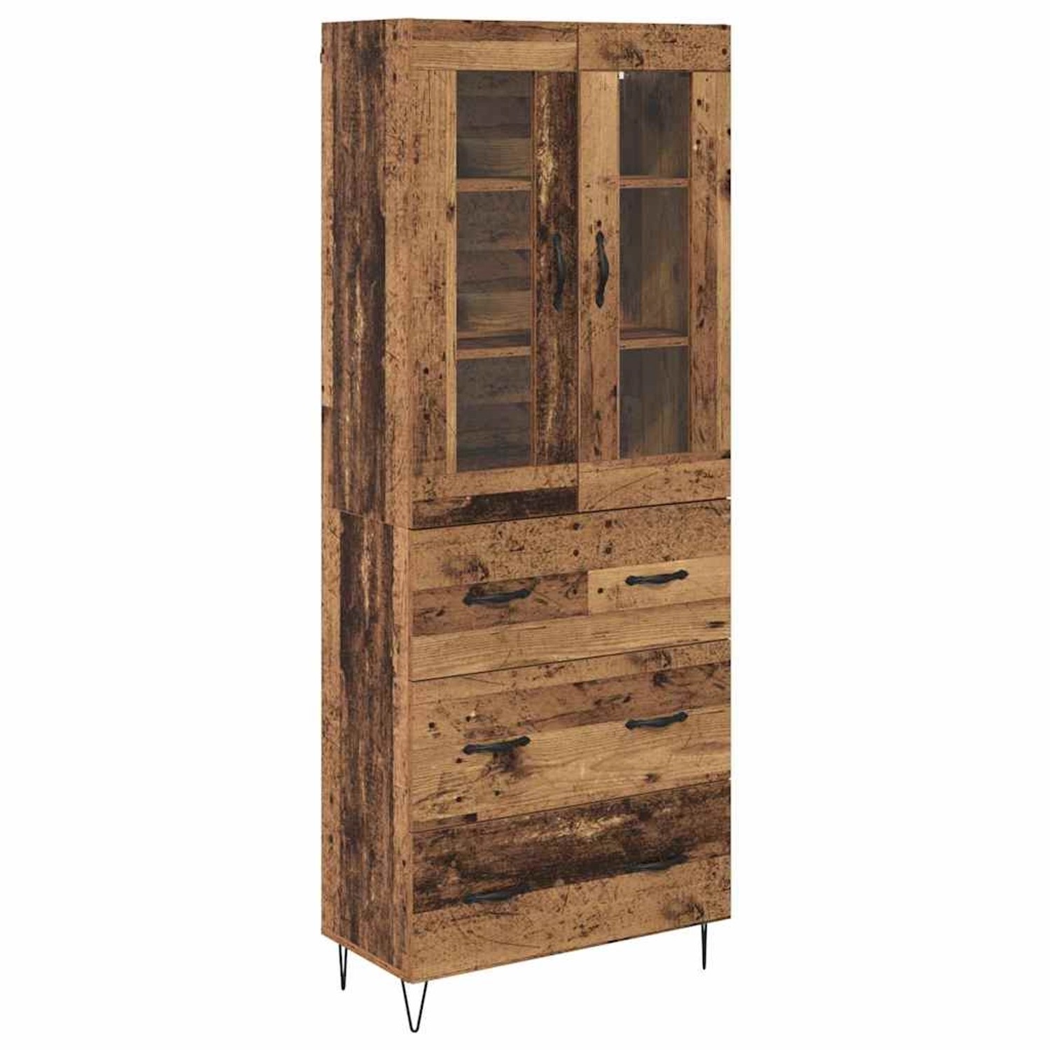 vidaXL Highboard Altholz 69,5 x 34 x 180 cm Holzwerkstoff 3402695