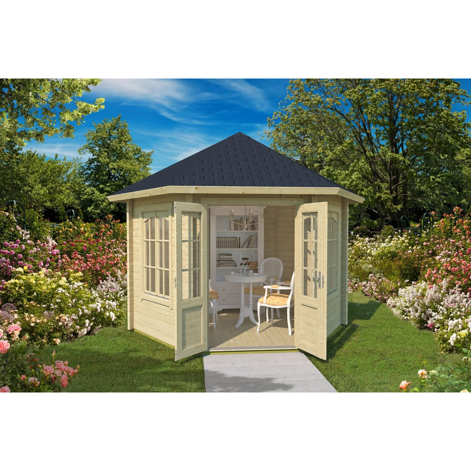 Lasita Pavillon Rivera 44 Natur/Unbehandelt 350 cm x 303,1 cm