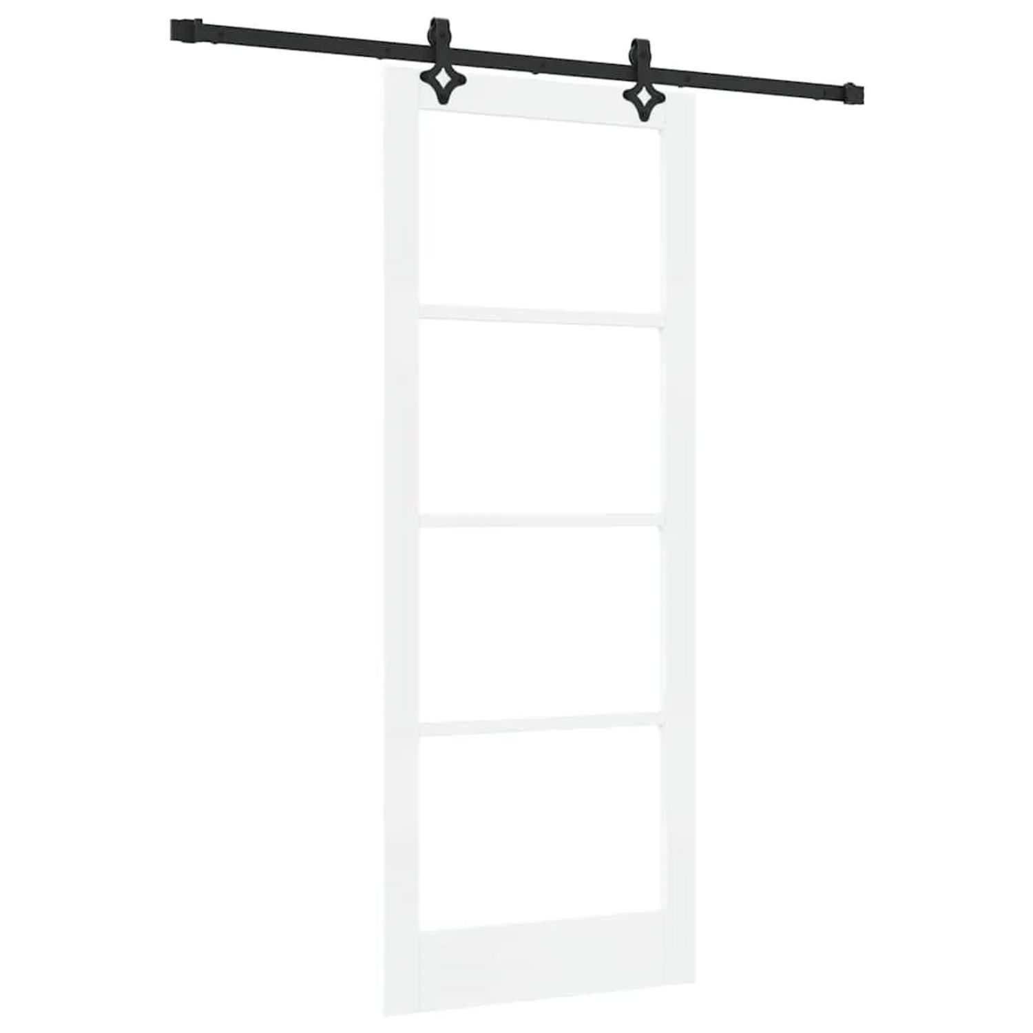 vidaXL Schiebetür ORKDAL Weiß und Schwarz 83 x 211 cm 3332168