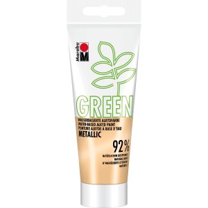 Marabu Green Alkydfarbe Metallic-Gold, wasserbasierte Künstlerfarbe in Tube.