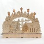 Dekohelden24 LED Holz Schwibbogen mit Bewegtem Weihnachtsbaum Inklusive Netzteil und Batteriebetrieb Möglich mit Schneekinder L/B/H 45 x 12 x 35 cm_2