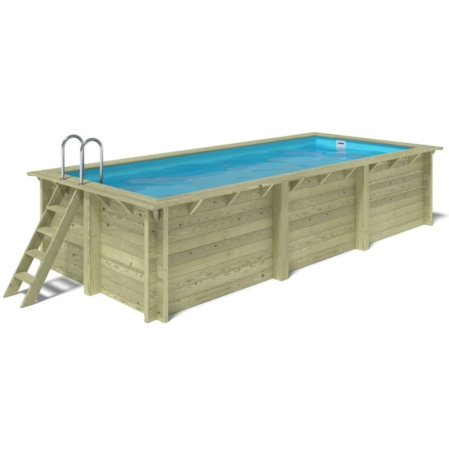 ALTANKA Holzpool Aqua 6,1x2,85 Höhe 1,31 m mit Einzubetonierendem Profil BAS7307OSPI