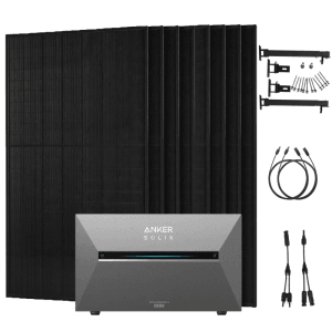 Anker SOLIX 4.000 W Balkonkraftwerk mit Solarbank 3 Pro Mit Halterung für Flachdach