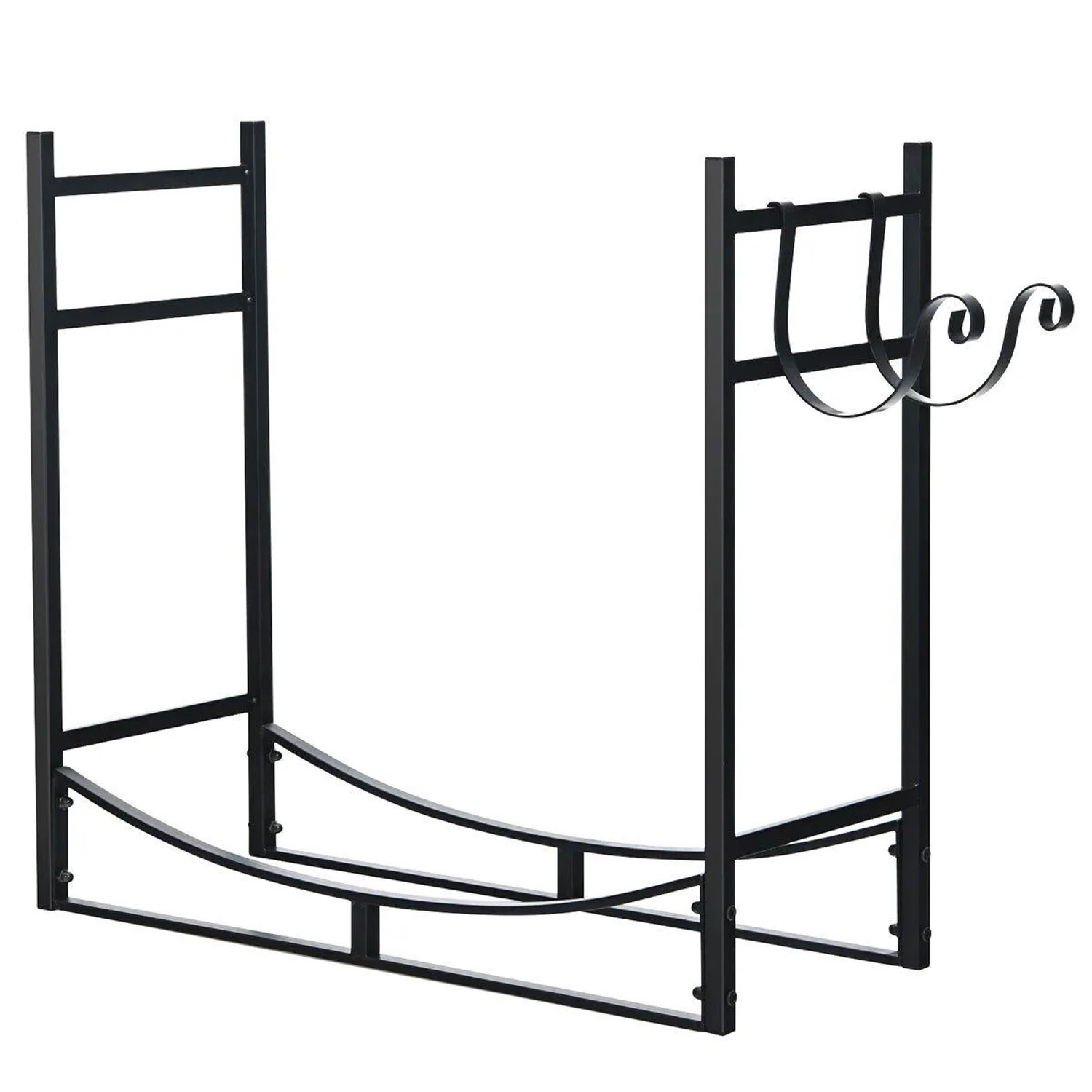 Costway Kaminholzregal mit Anzündholzhaltern 84 x 33 x 76 cm
