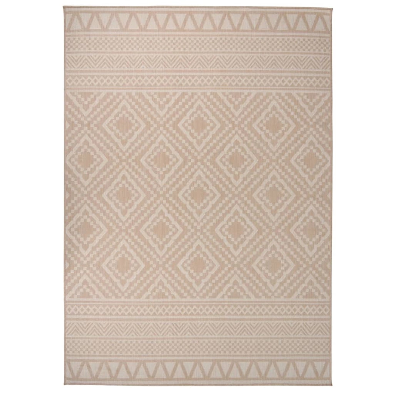 vidaXL Outdoorteppich Flachgewebe 120x170 Cm Braun Gestreift 1124035 günstig online kaufen