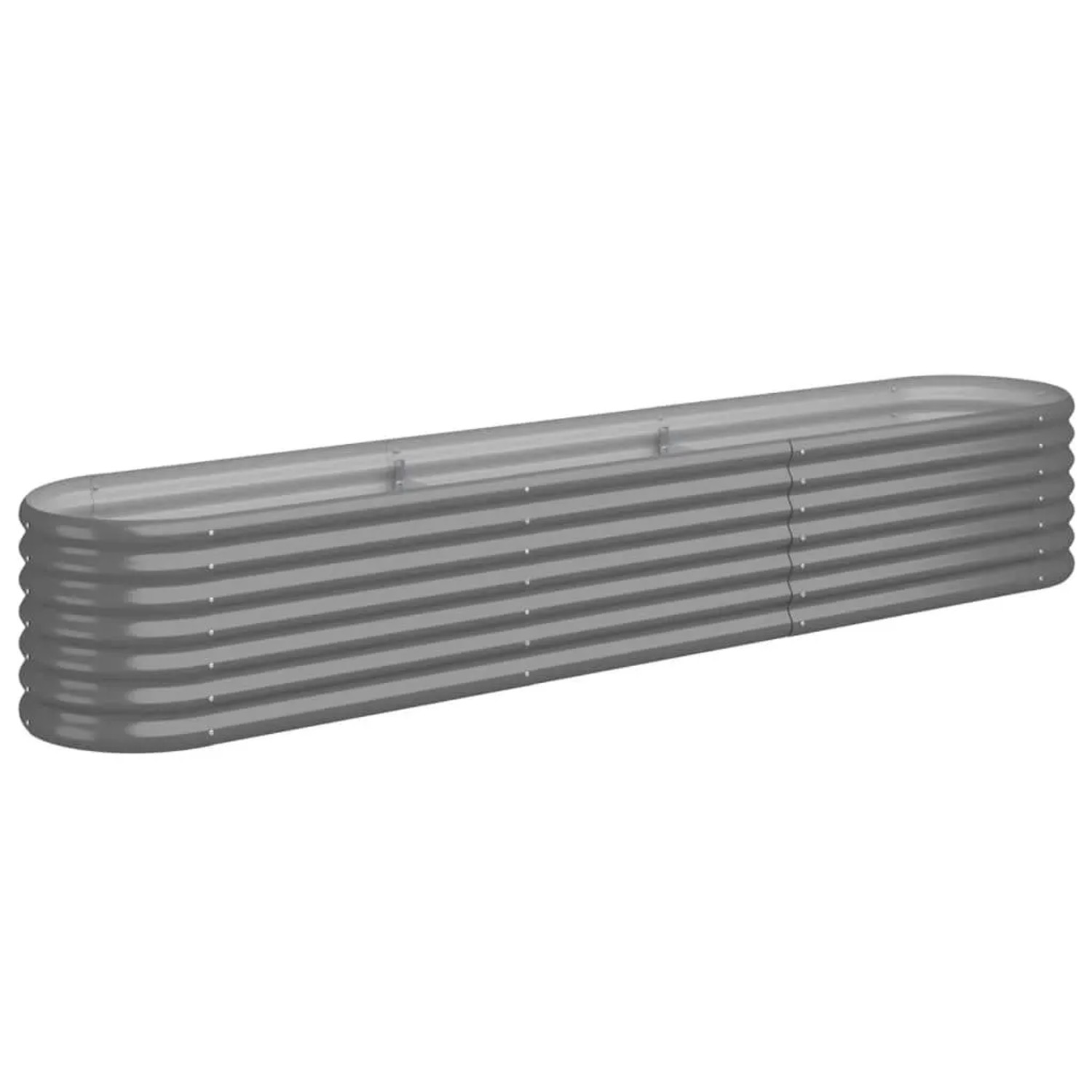 Furnicato Hochbeet Verzinkter Stahl 224x40x36 Cm Grau