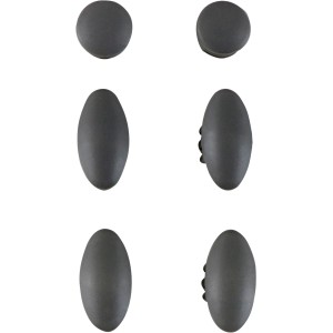 Fußkappen für Sonnenliege Vigo, 4er-Set, aus grauem Kunststoff.