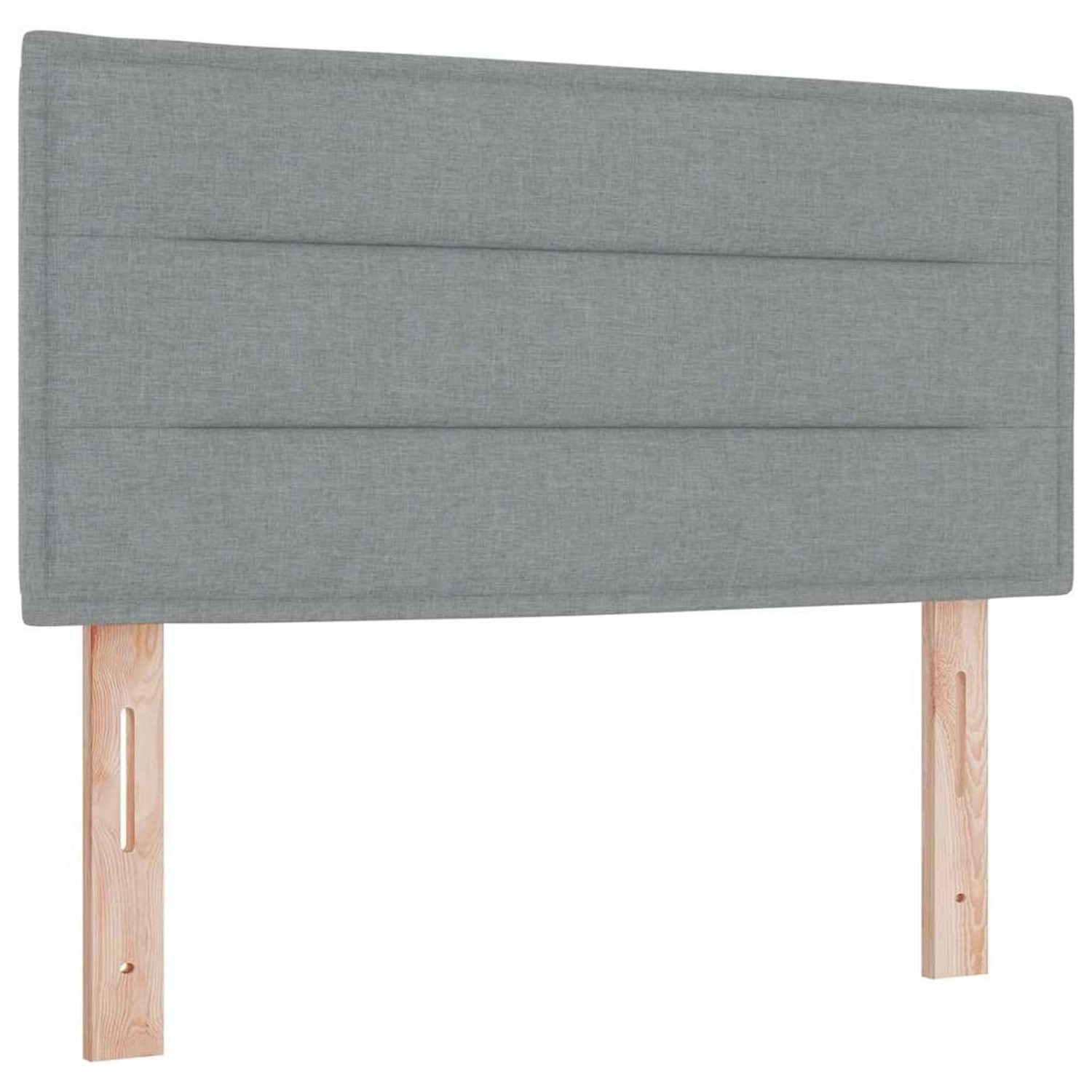 vidaXL LED Kopfteil mit LED-Streifenleuchten Hellgrau 90 cm Stoff 3337971 günstig online kaufen