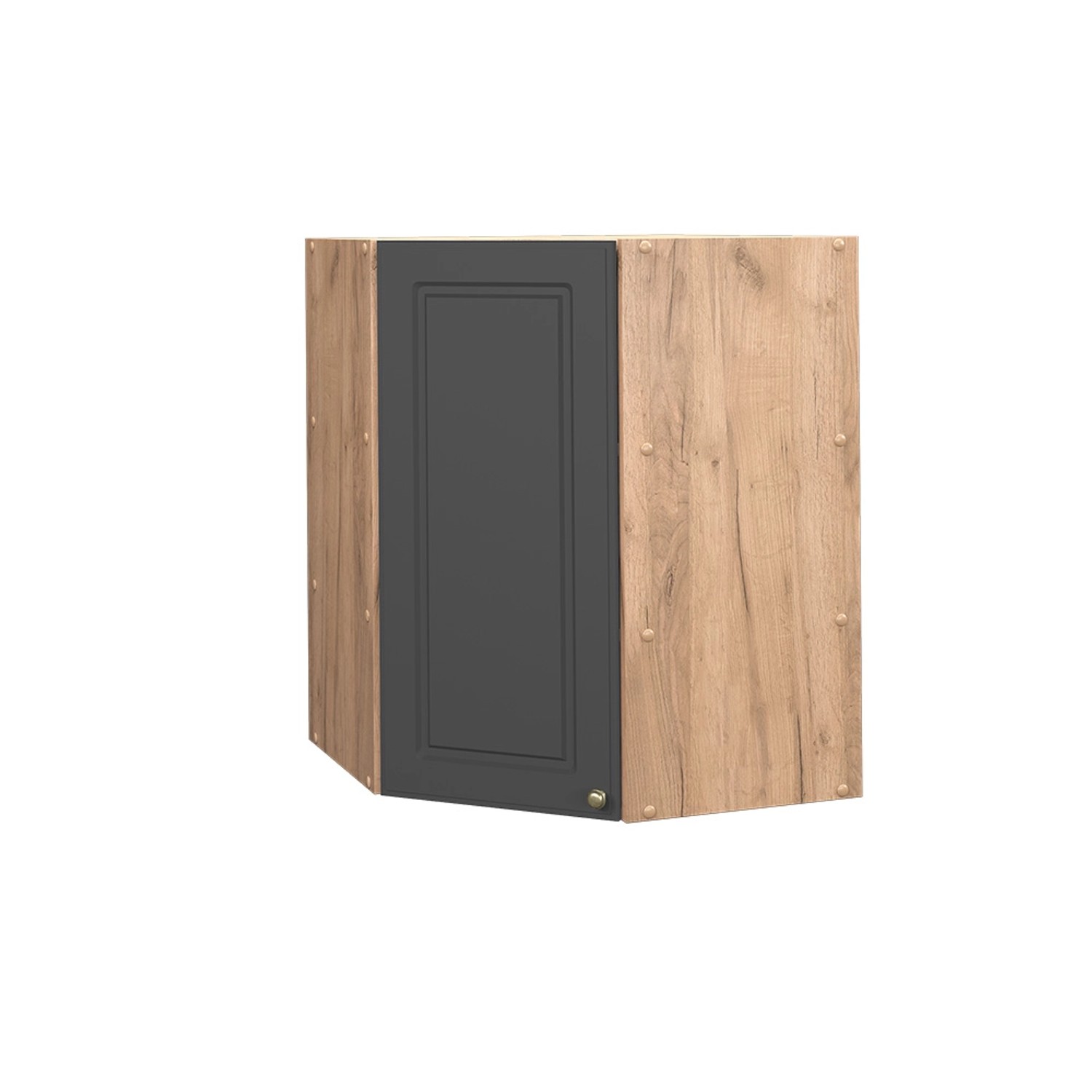 Vicco Eckhängeschrank Fame-Line Küchen-Eckschrank Anthrazit-Gold/Goldkraft Eiche 57 cm