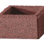 Braunes Pfeilerelement für Gartenmauer-Systeme, strukturiert.