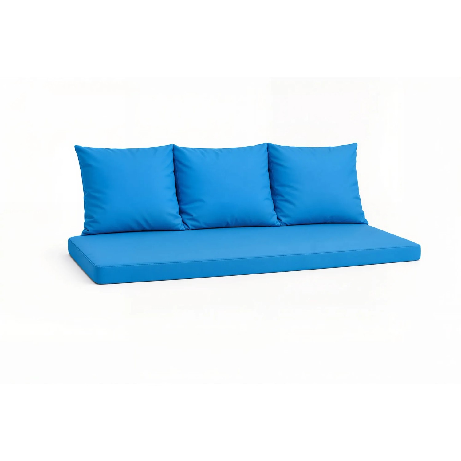 Setgarden  Mix Bench Kissen Outdoor Kissen Bankauflage 180x50+4x50x56cm Kissen Für 3-Sitzer Bänke 1tlg Blau